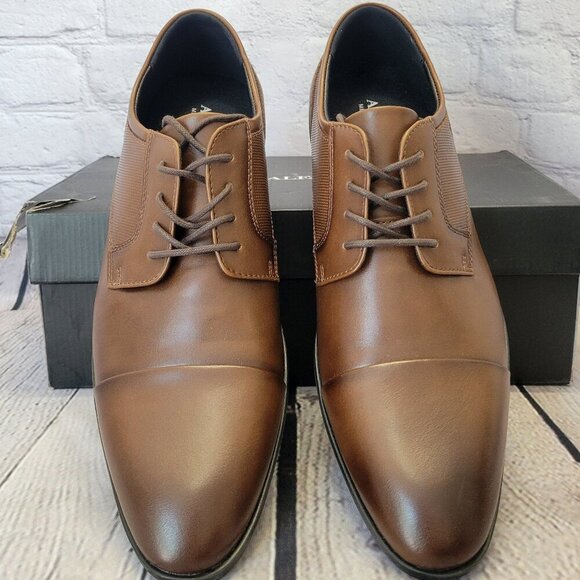 Alfani Men's Victor Faux-Leather Lace-Up Cap-Toe Dress Shoes - Picture 1 of 10
